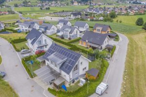 various houses with grants for solar panels in Scotland